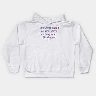 y2k, y2k aesthetic, cyber y2k, y2k designs, simulation theory Kids Hoodie